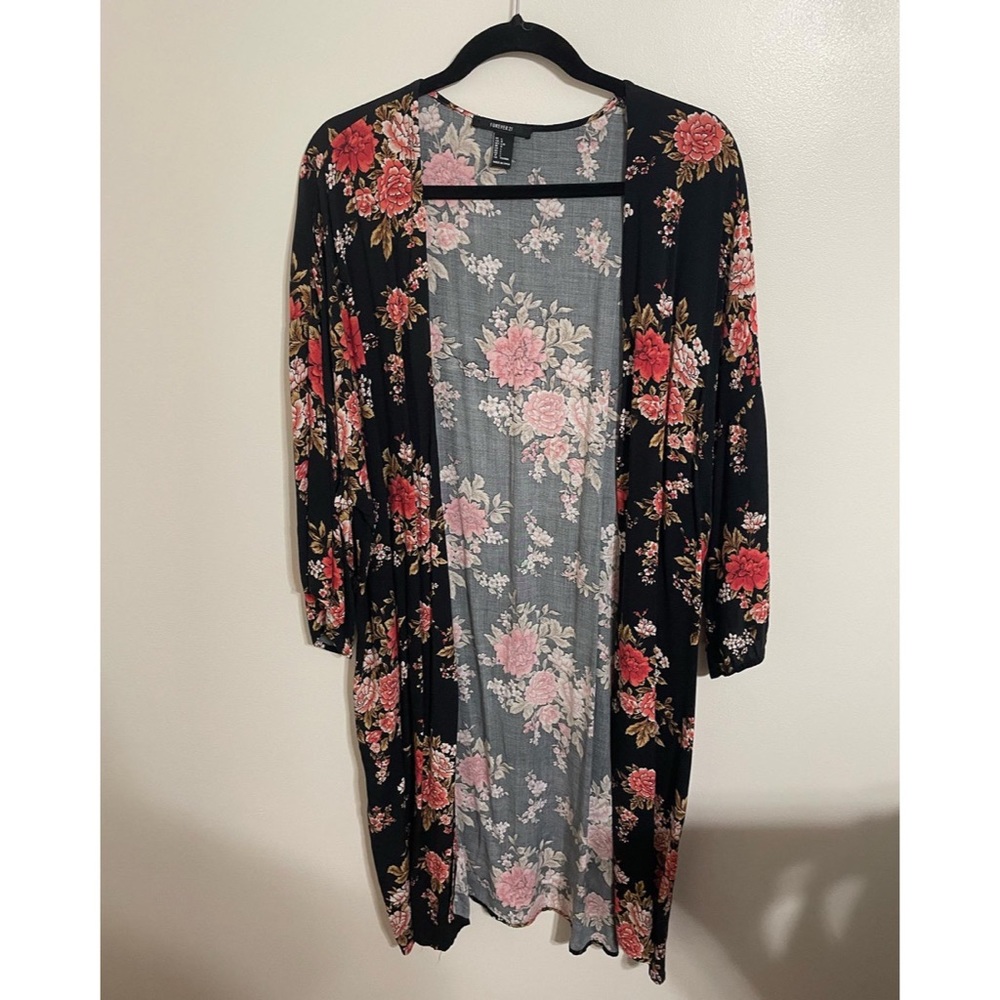 Forever 21 floral kimono duster